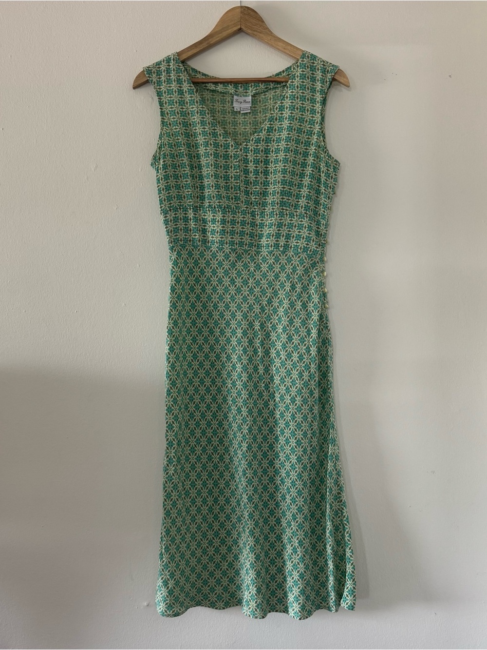 Vintage 100% Silk Y2K 90s Tracy Reese Midi Slip Dress USA Retro Unique Modest